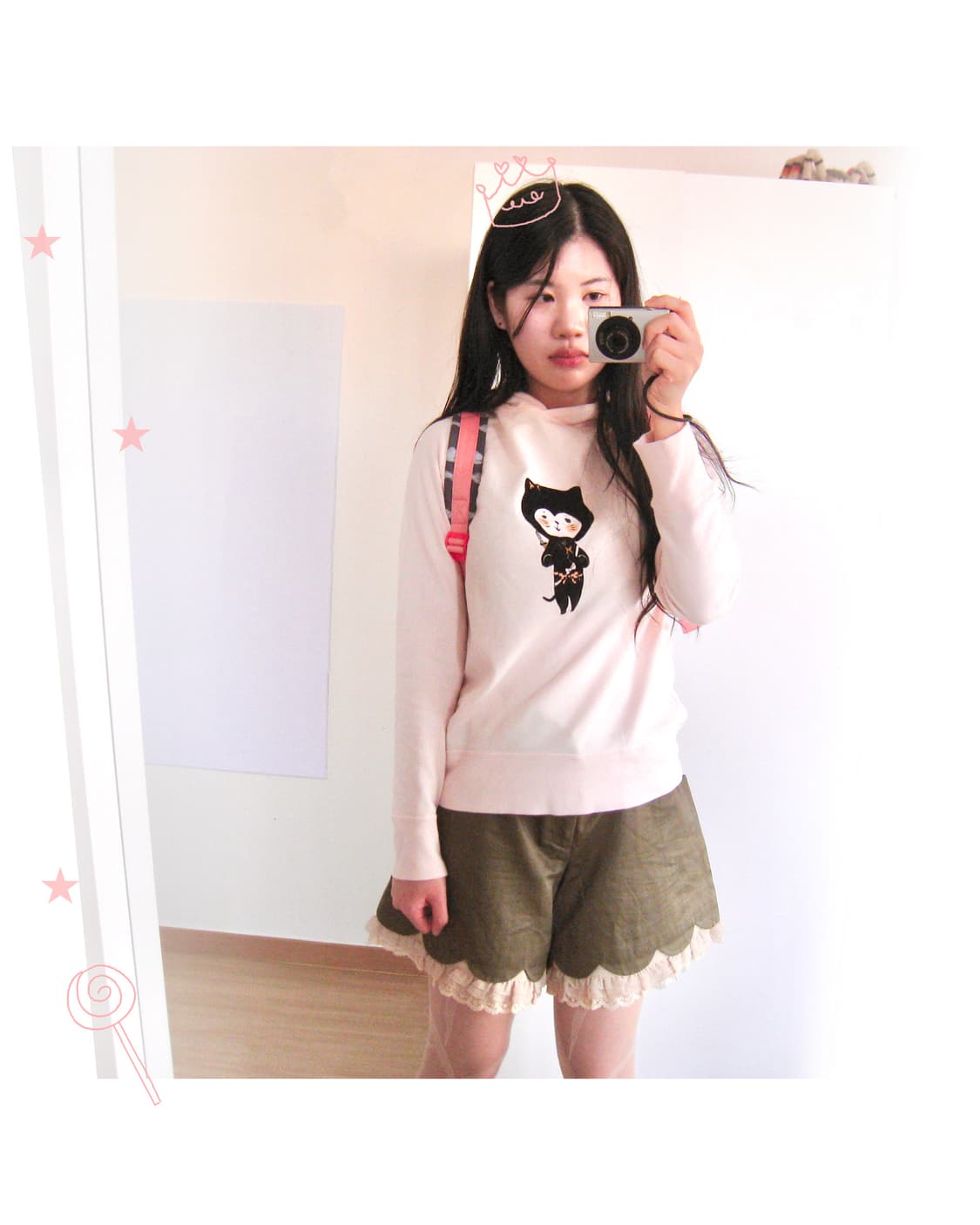 Japanese Designer 파스텔 네코 후드티♪ 상품이미지5