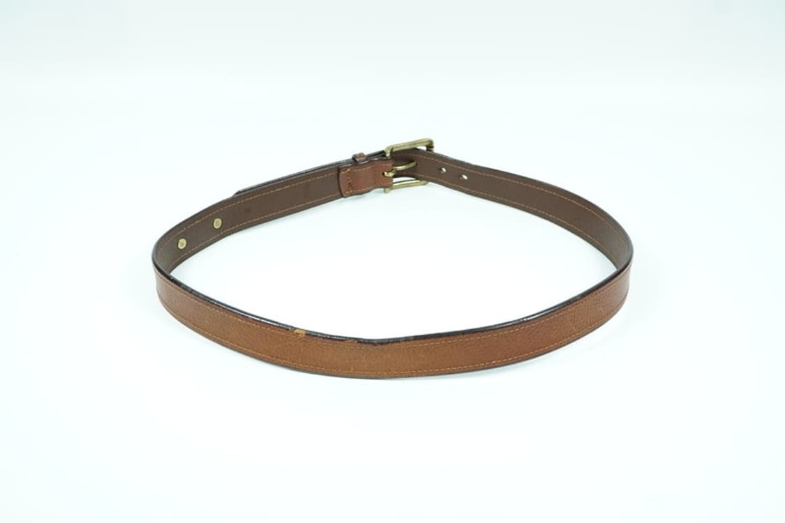 폴로 랄프로렌 골드 플레이트 로고 빈티지 레더 벨트 상품이미지3