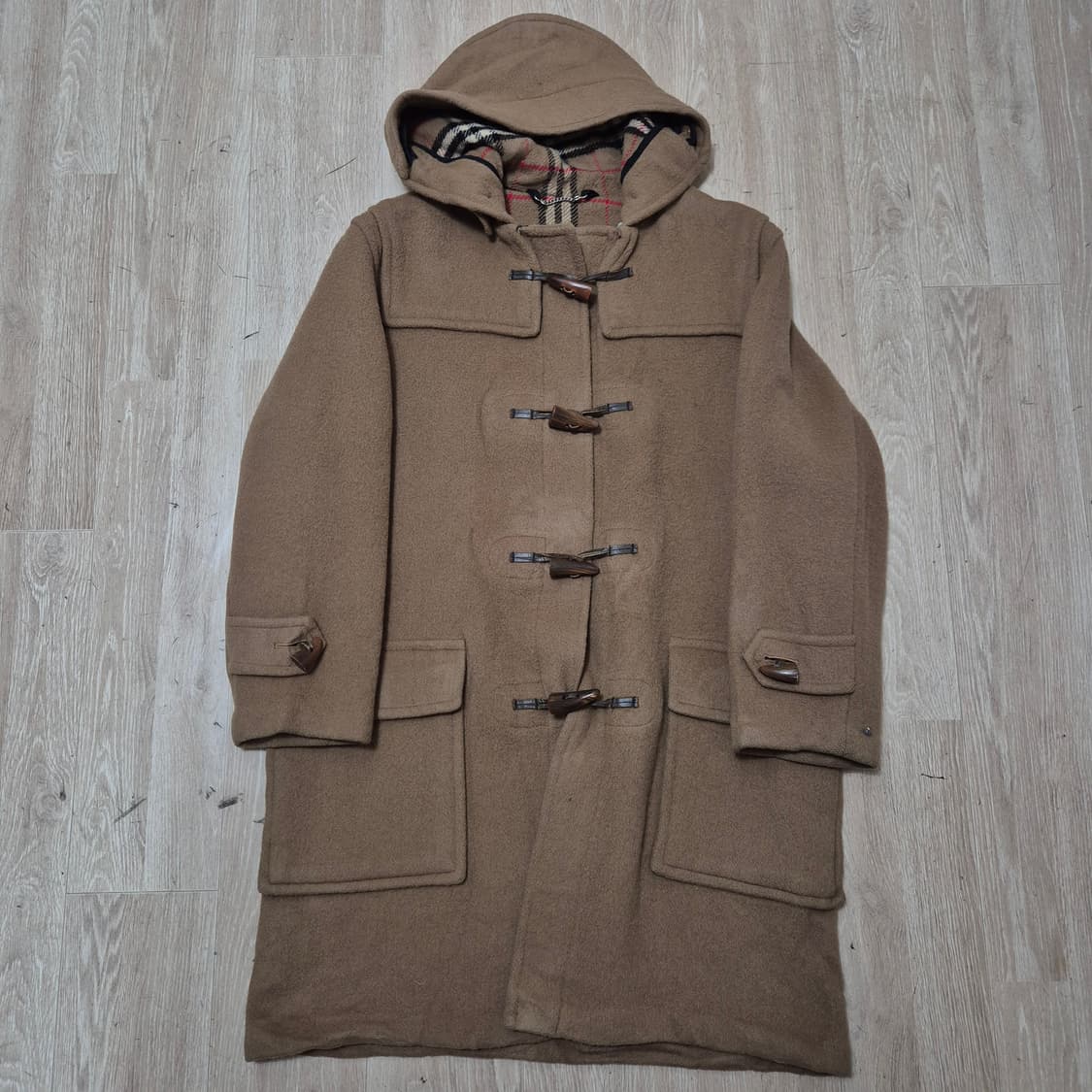 버버리 런던 노바체크 안감 후드 떡볶이코트 L(100) 상품이미지1