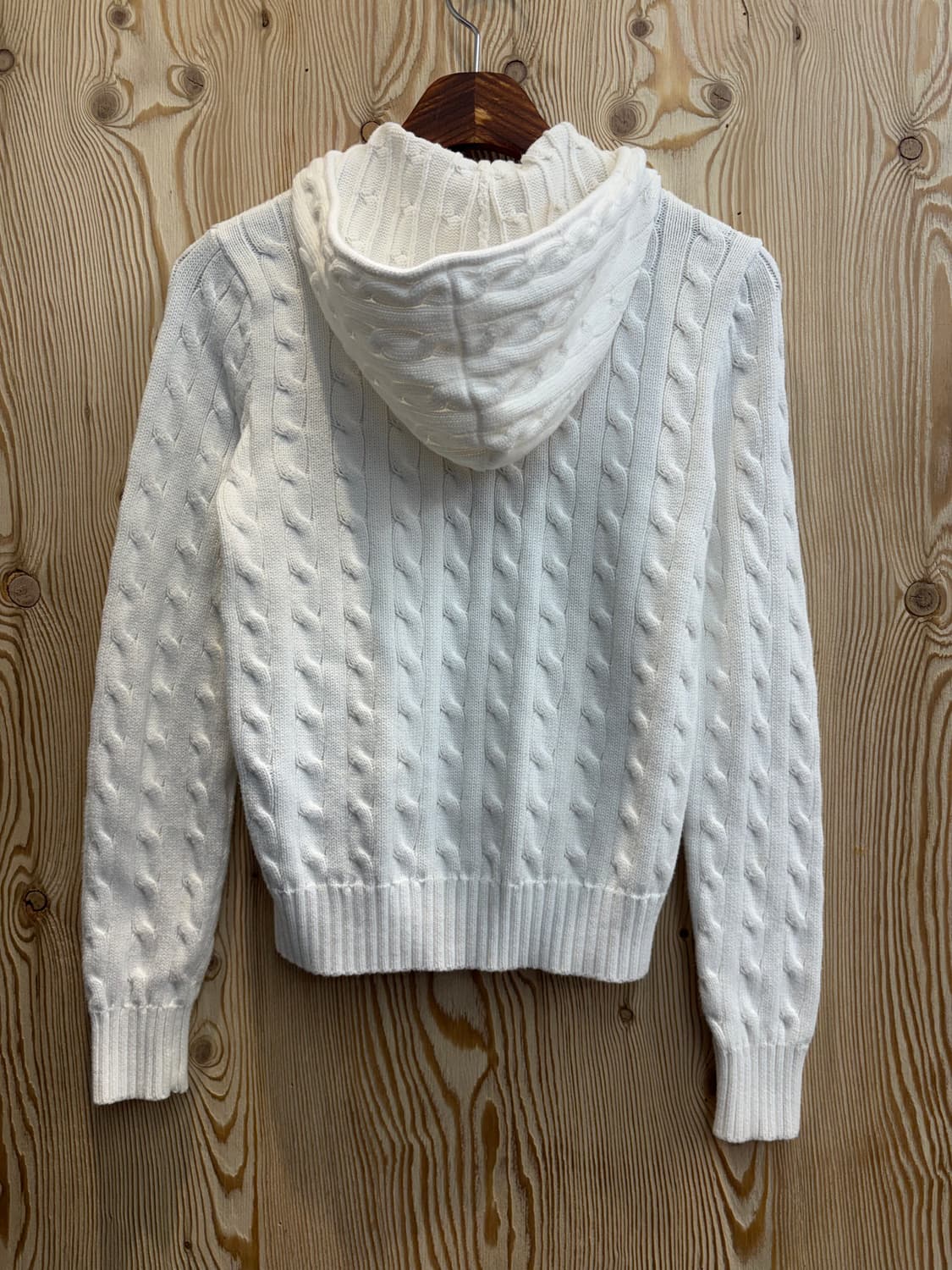 폴로 랄프로렌 우먼 케이블 니트 후드집업 상품이미지4