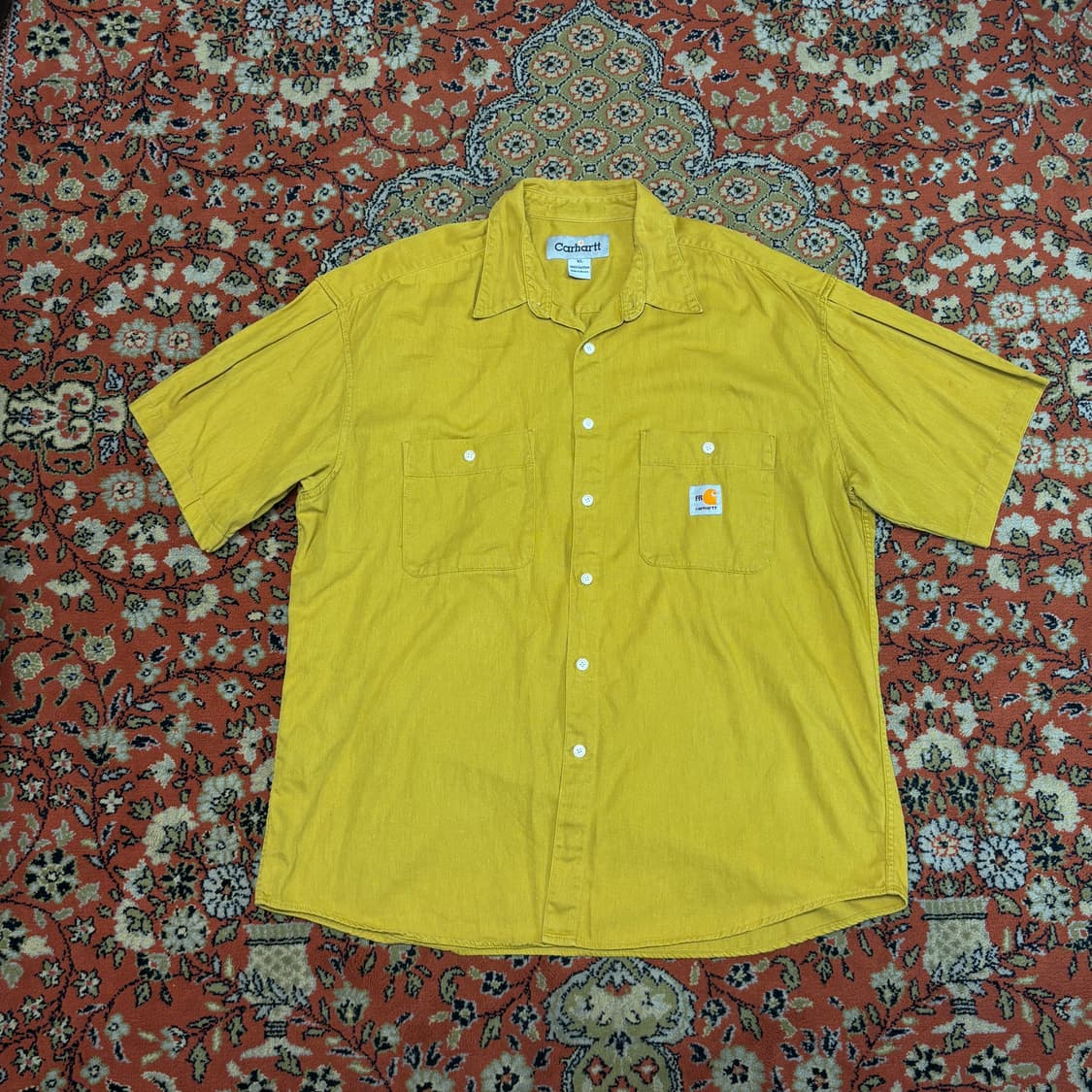 [XL] 칼하트 머스타드 반팔 셔츠 상품이미지1
