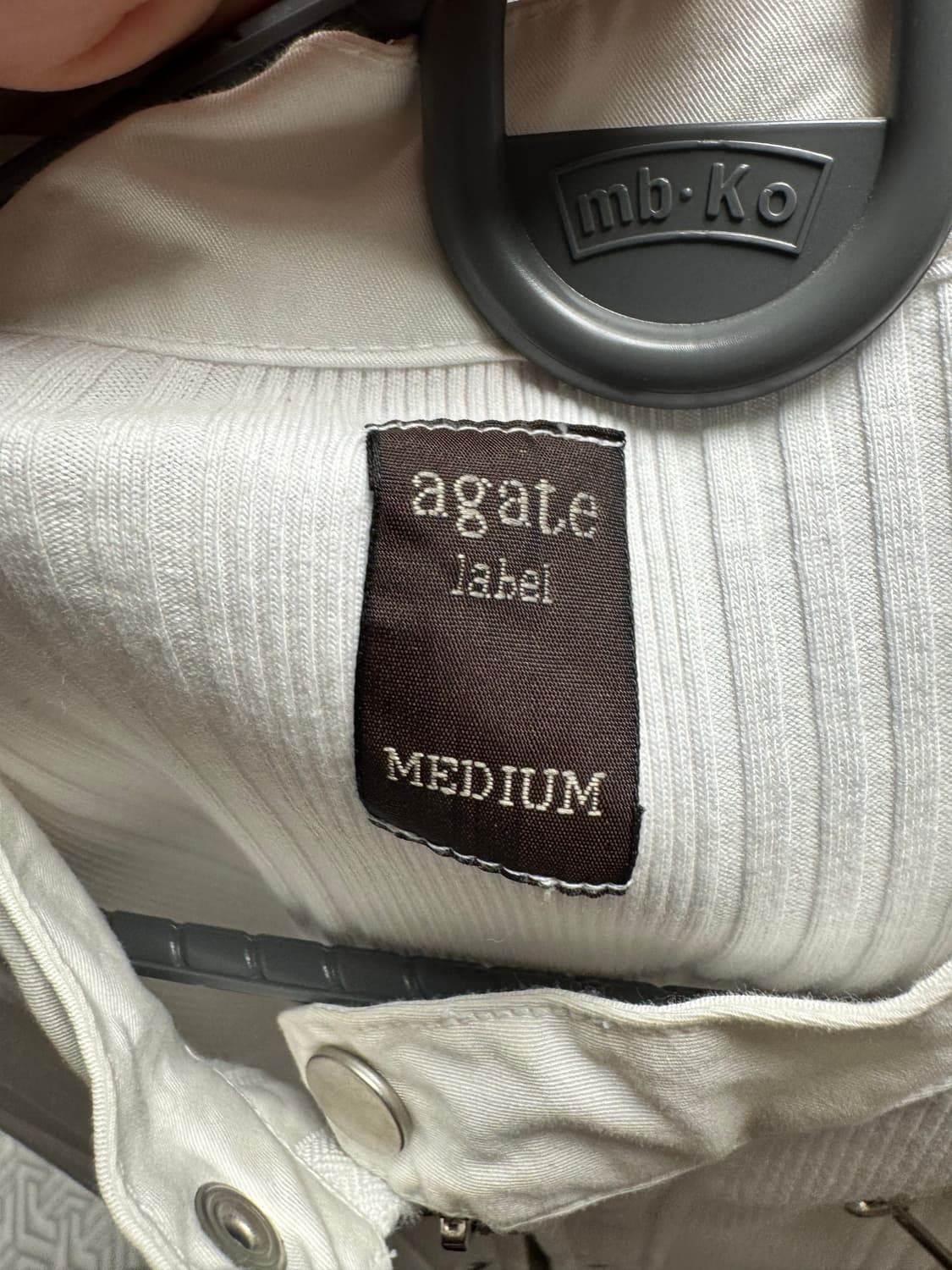 {Agate Label} Ribbed Eyelet Moto Jacket 상품이미지4