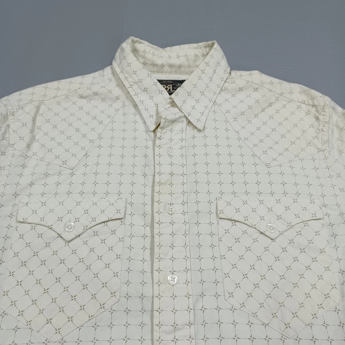 RRL 더블알엘 아웃로 프린트 웨스턴 셔츠 화이트 상품이미지6