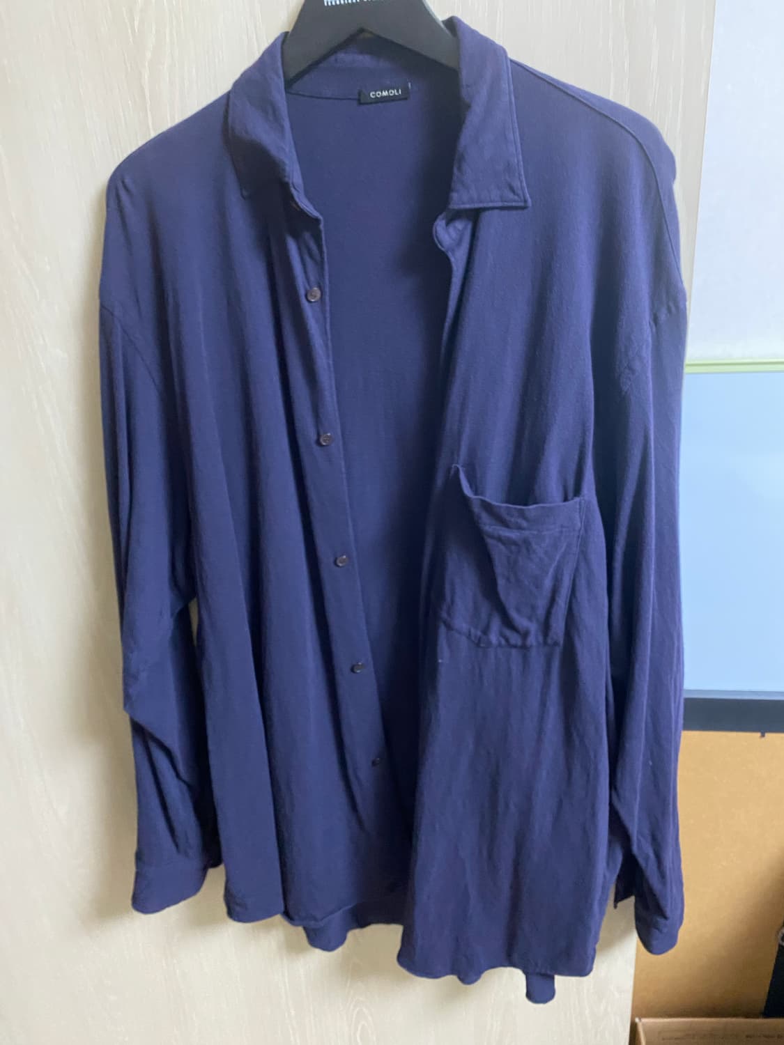 24ss 코모리 저지 셔츠 네이비 2사이즈 상품이미지1