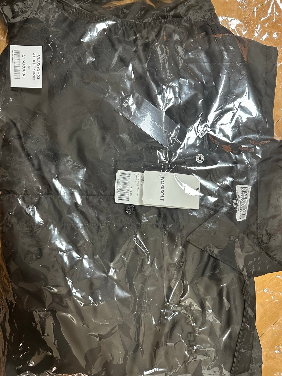 카브엠트 웰트 포켓 PE 빅 셔츠 차콜 M사이즈 해 상품이미지4