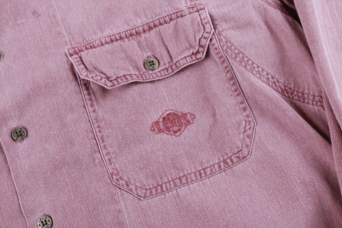 [M] 90's 리바이스 워싱 데님셔츠 상품이미지3