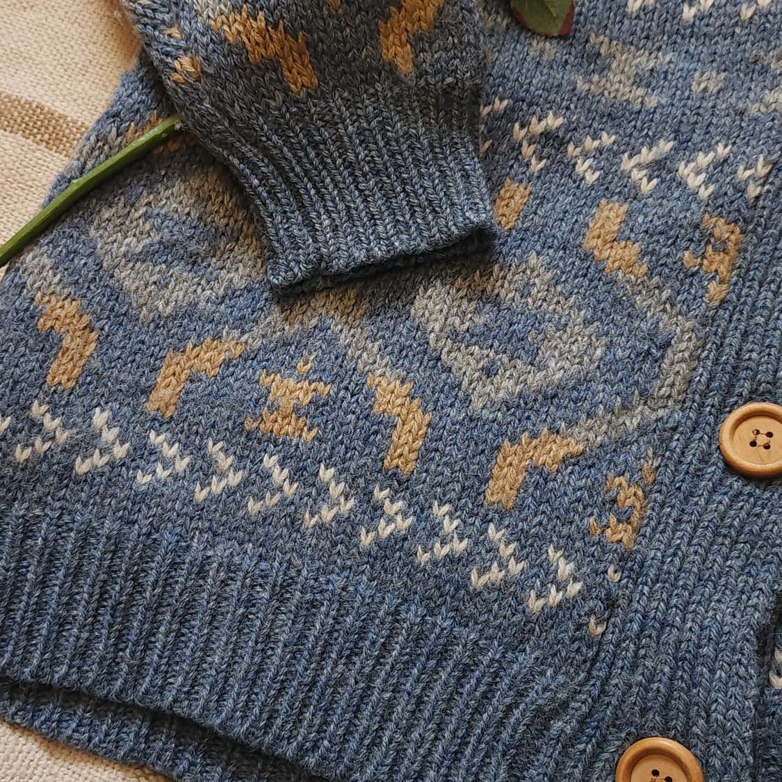 90s 프렌치 울 가디건 숄카라 울 니트 스웨터 버튼 가디건 S 상품이미지8