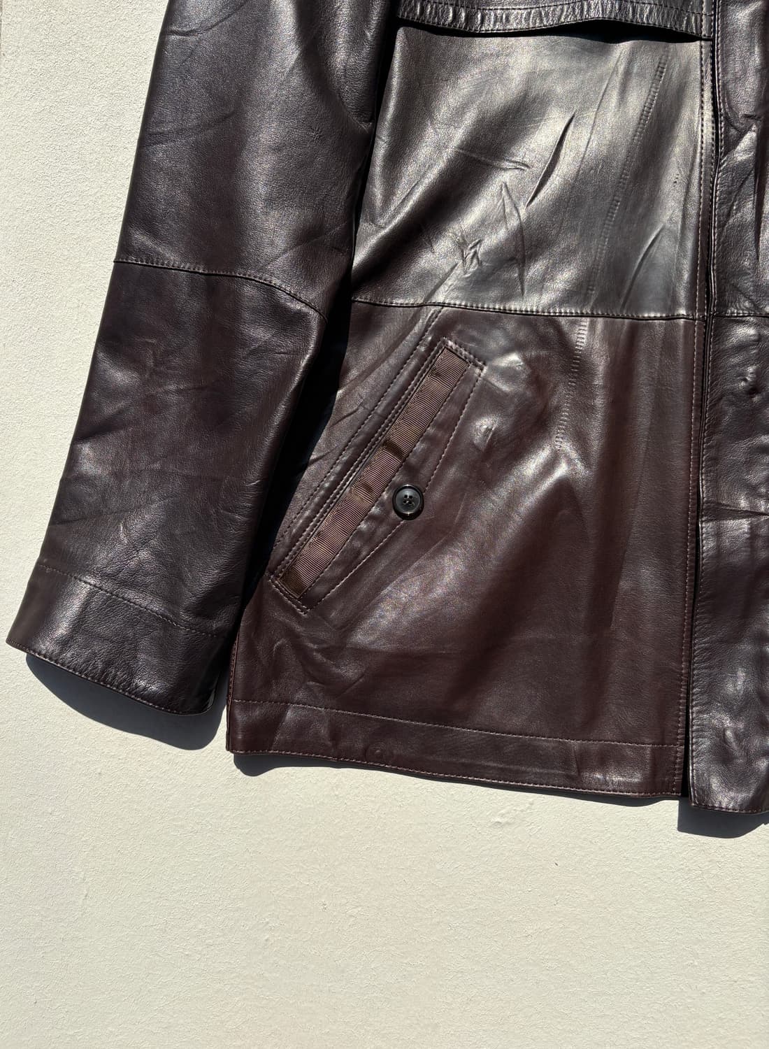 Reversible Hooded Leather Jacket 상품이미지4
