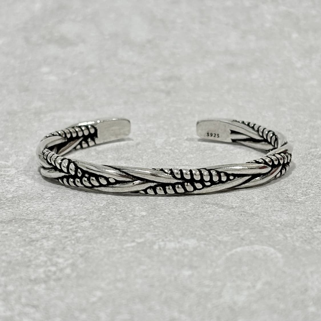 Oribell 스네이크 레이어드 925 스털링 실버 뱅글 팔찌 상품이미지2