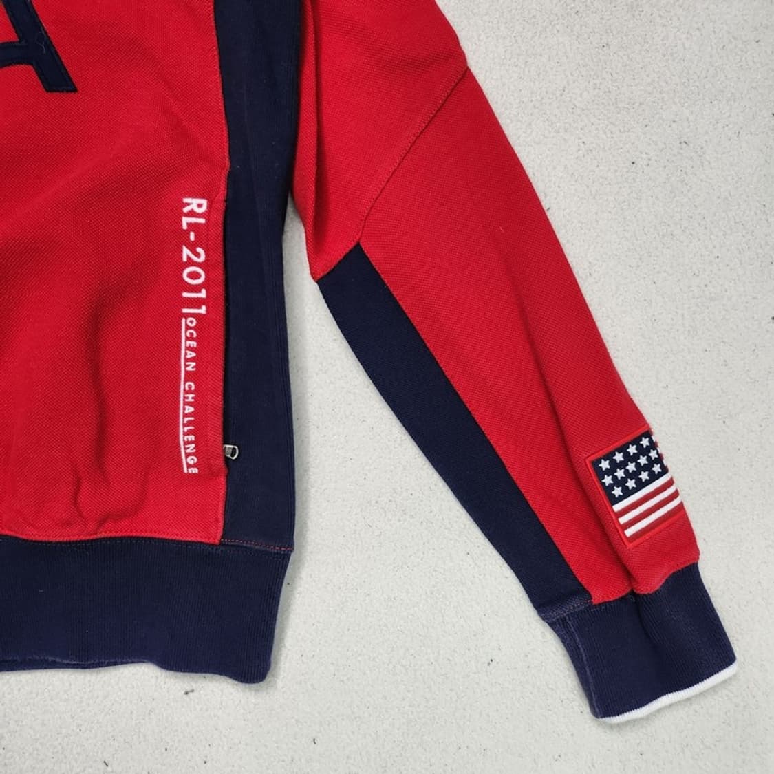 RALPH LAUREN 빅포니 USA 레이싱 반집업  M 상품이미지3