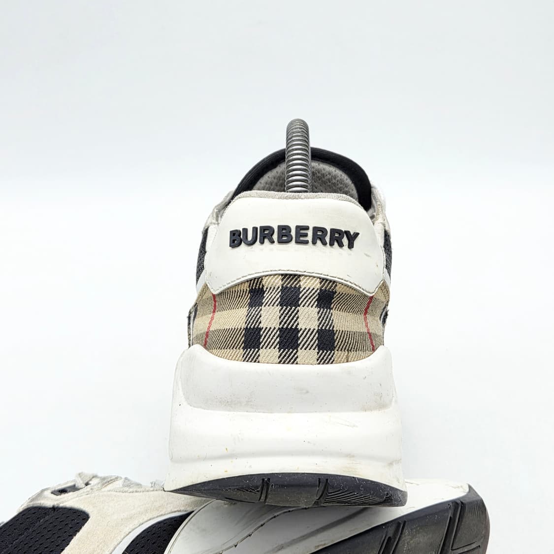 버버리 메쉬 스웨이드 빈티지 체크 코튼 스니커즈 (42 1/2) 상품이미지2