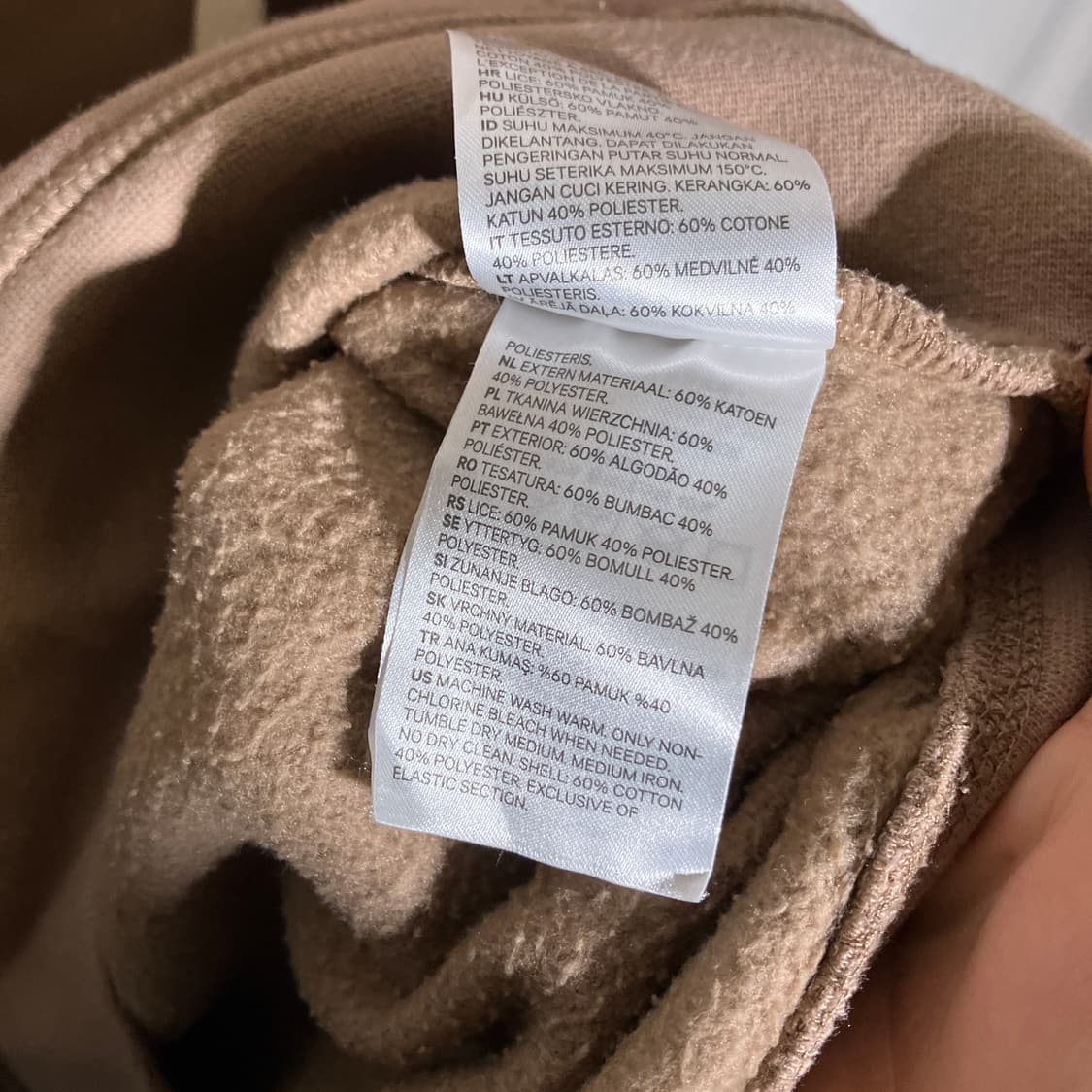 L)H&M 면 60 폴리 40 후드티 스웻 상품이미지4