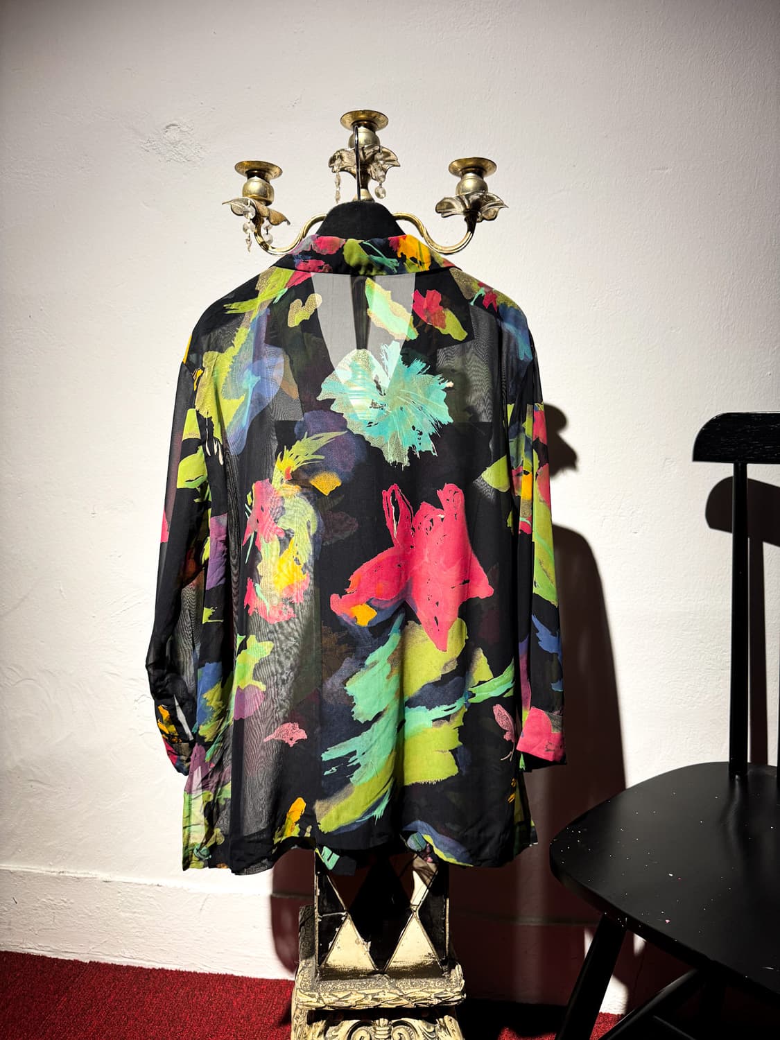Abstract Floral Sheer Shirt    상품이미지6