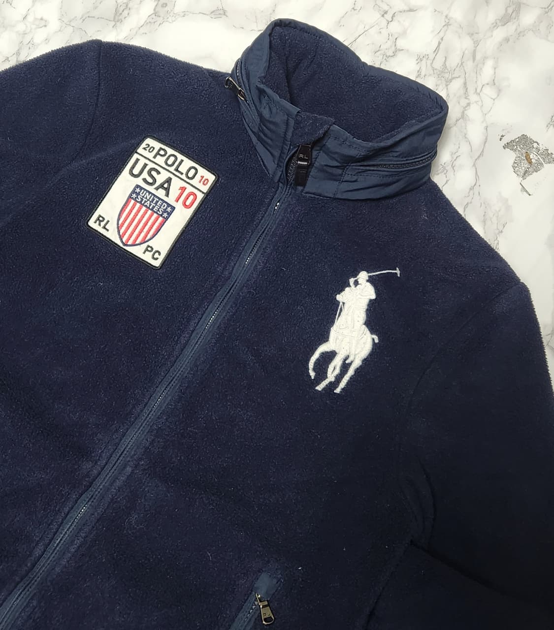 폴로 랄프로렌 빅포니 성조기 USA 후리스 플러스 자켓 상품이미지6