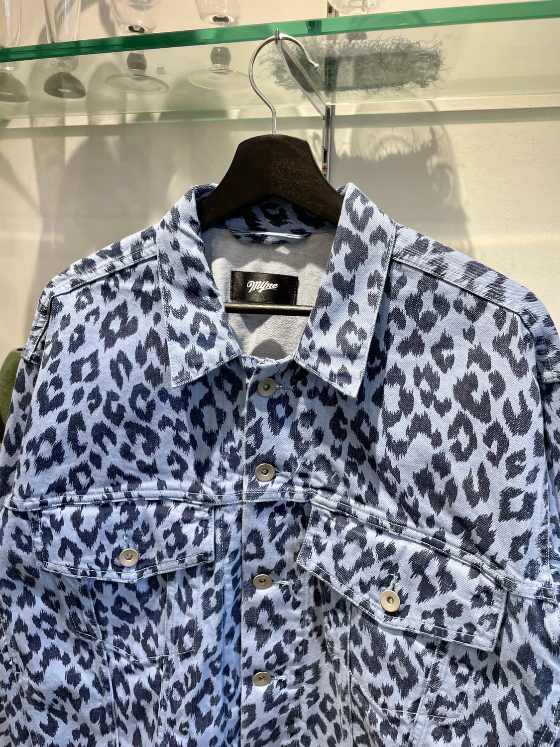 MYNE leopard denim jacket 상품이미지5