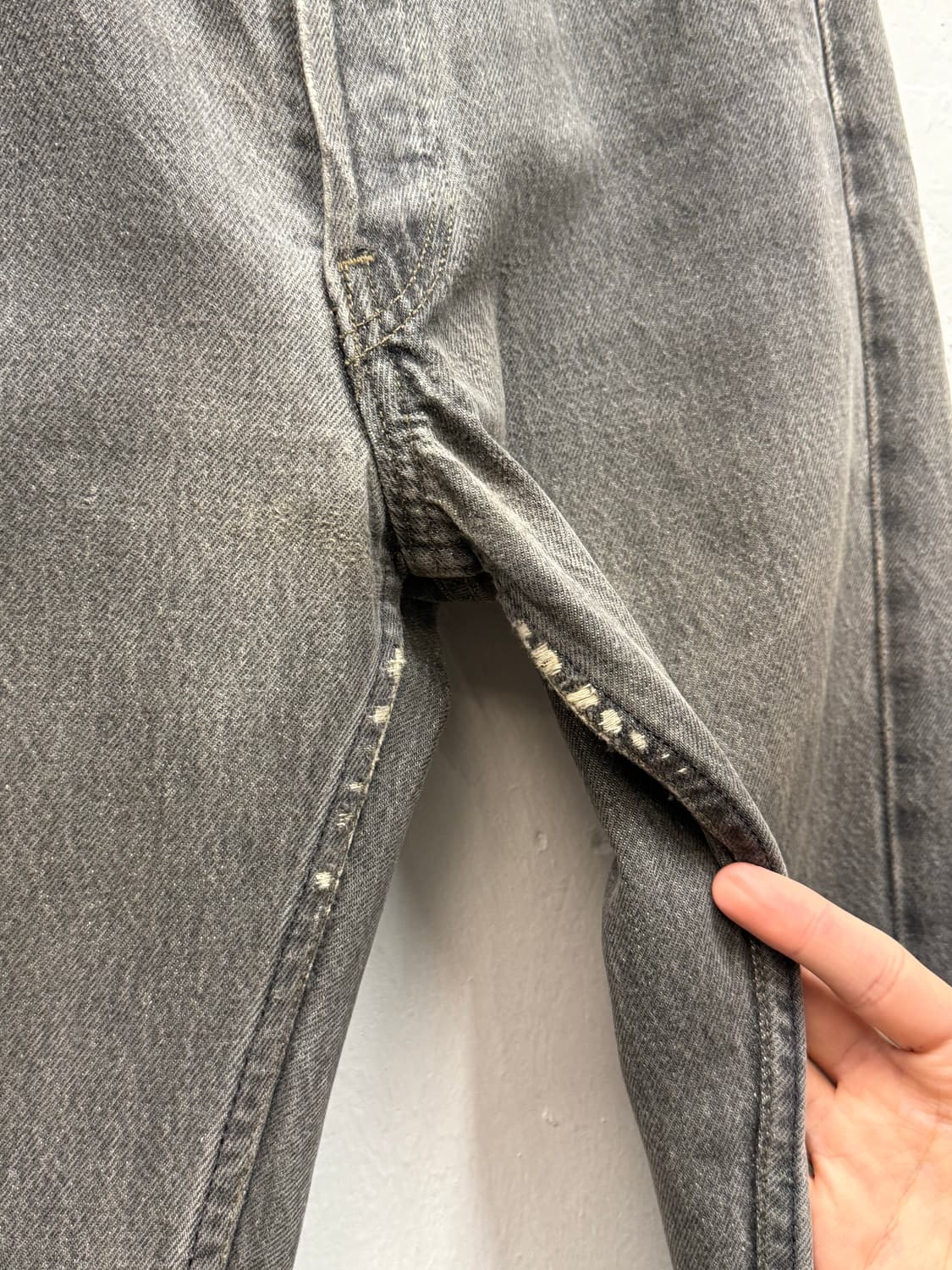 90s USA Levi's 501 Straight Gray Denim P 상품이미지6