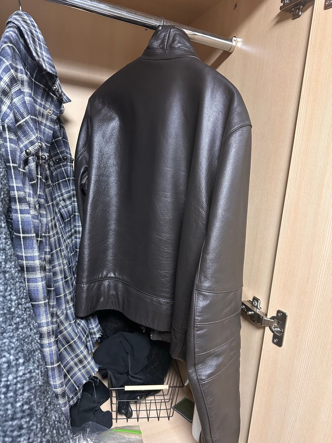 머듈 레더자켓 브라운(1) 상품이미지2