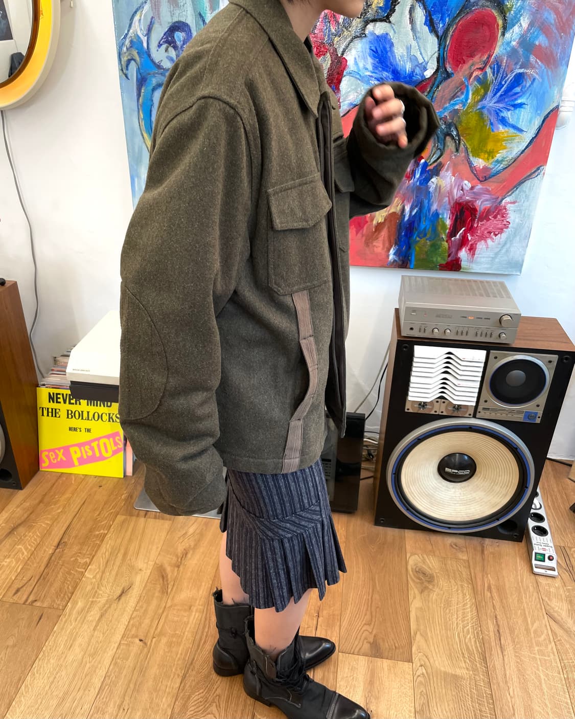 [L] 아르마니 익스체인지 울 밀리터리 자켓 상품이미지3