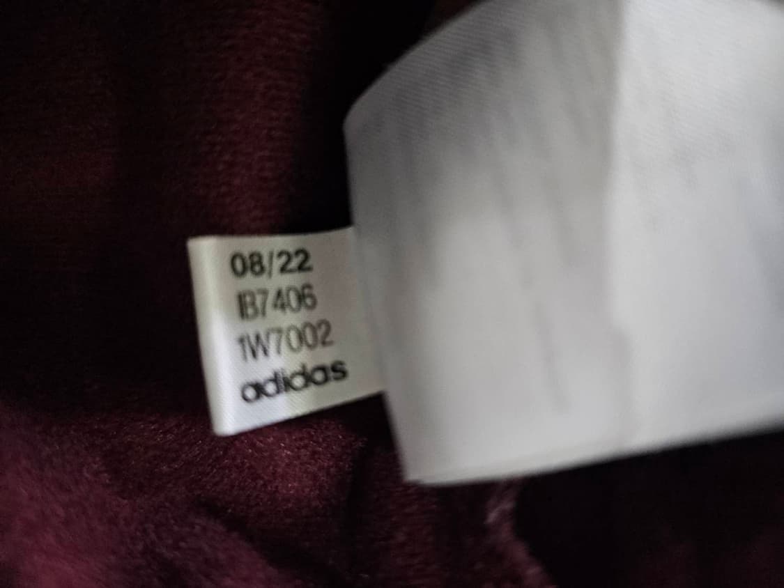 아디다스 여자 버건디 크롭탑 IB7406 트랙탑 져지 XS/85 상품이미지6