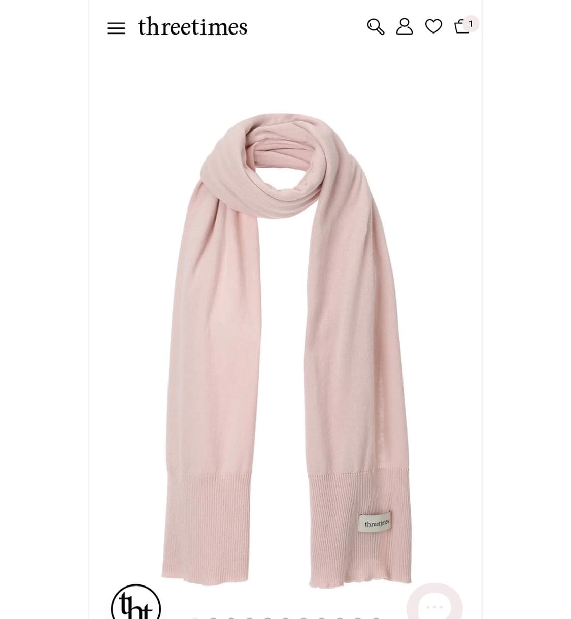 미개봉 쓰리타임즈 크리미 머플러 목도리 상품이미지1
