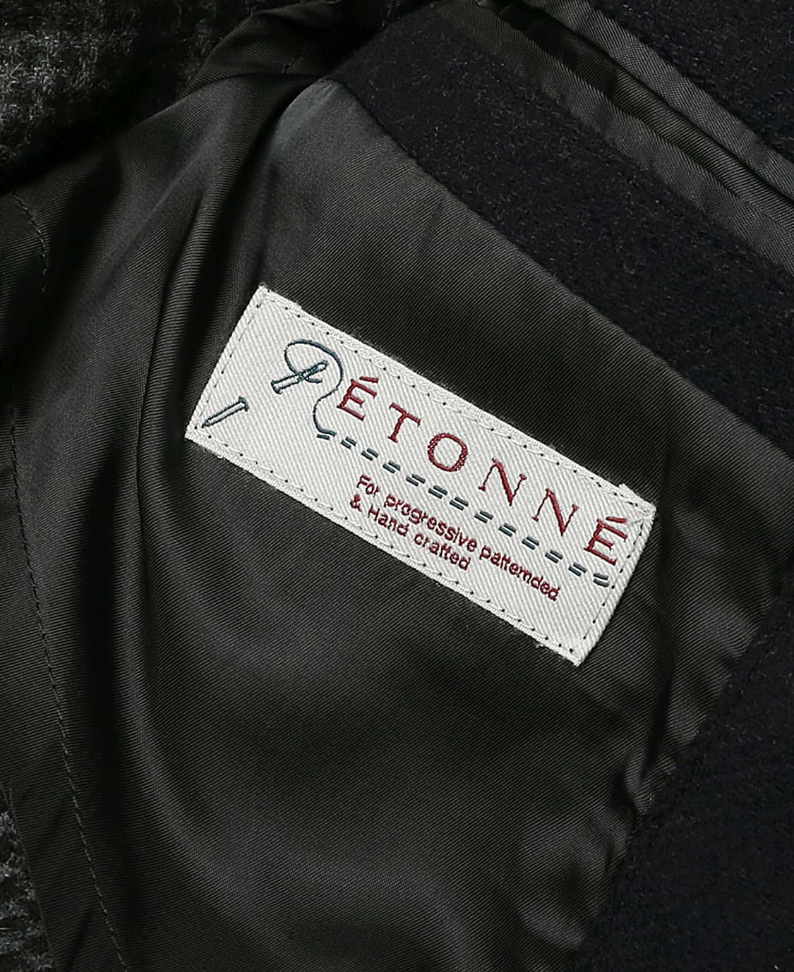 에토네 [Etonne] 울 블렌드 다크 네이비 발마칸 코트 상품이미지6