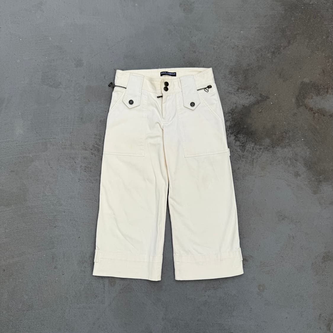 돌체앤가바나 화이트 카프리 팬츠 상품이미지1