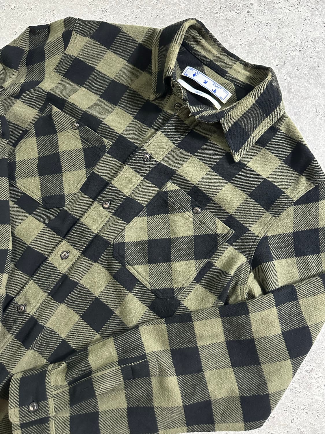 21FW OFF-WHITE 애로우 스티치 플란넬 셔츠 상품이미지1