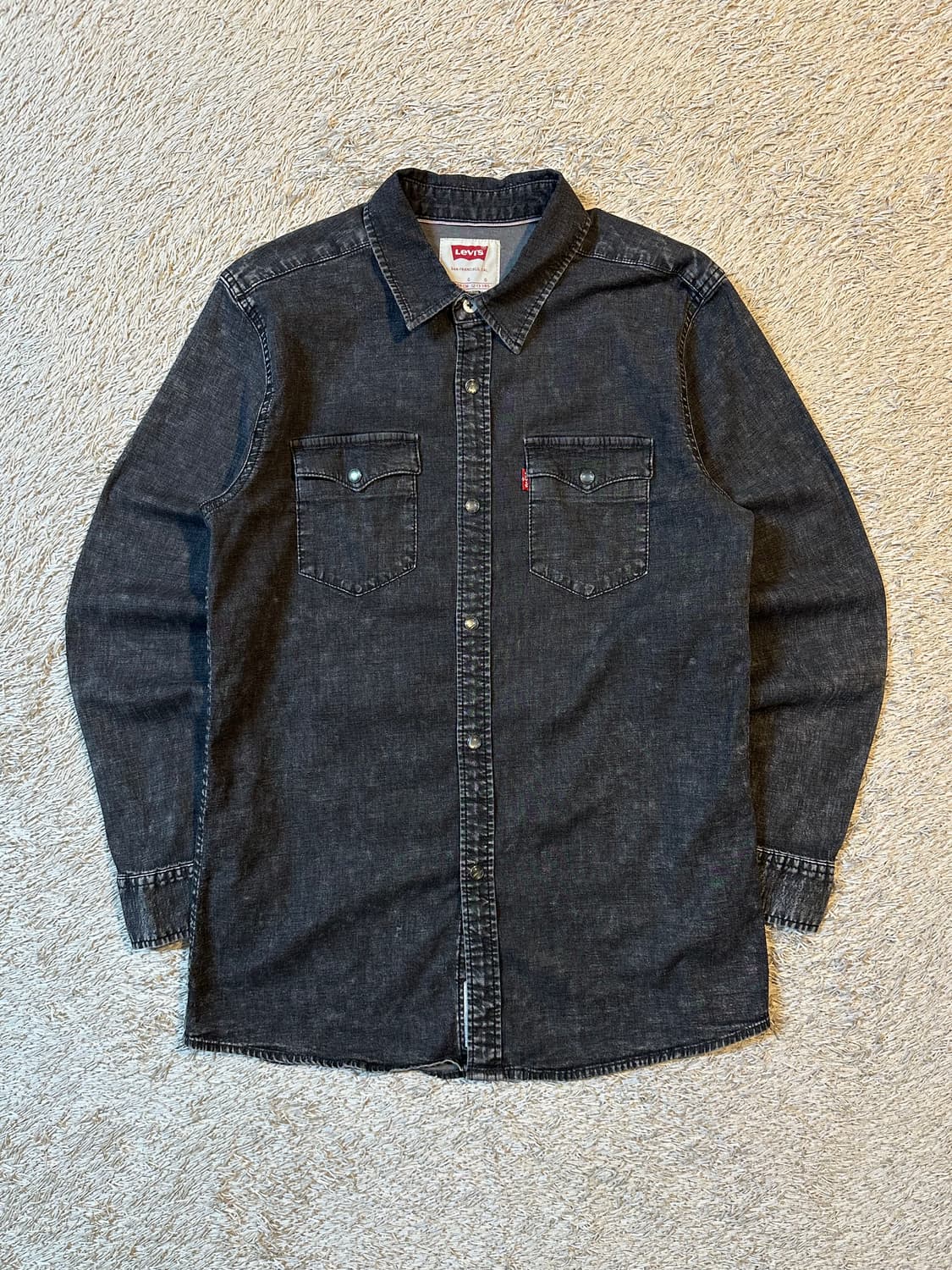 리바이스 LEVI'S 웨스턴 투포켓 데님 셔츠 흑청 상품이미지1