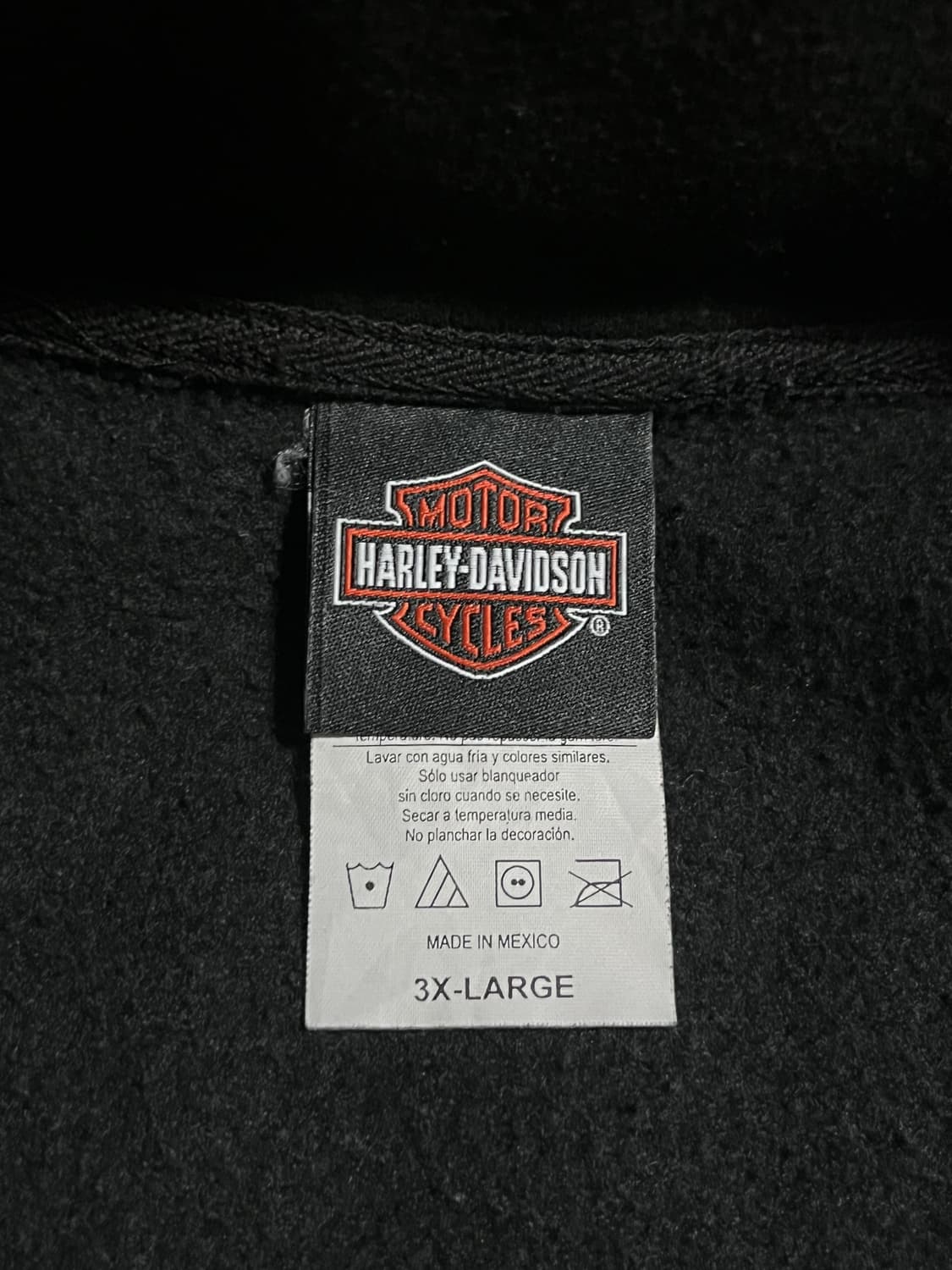 [3XL] 할리데이비슨 빈티지 스웻 집업자켓 블랙 상품이미지5