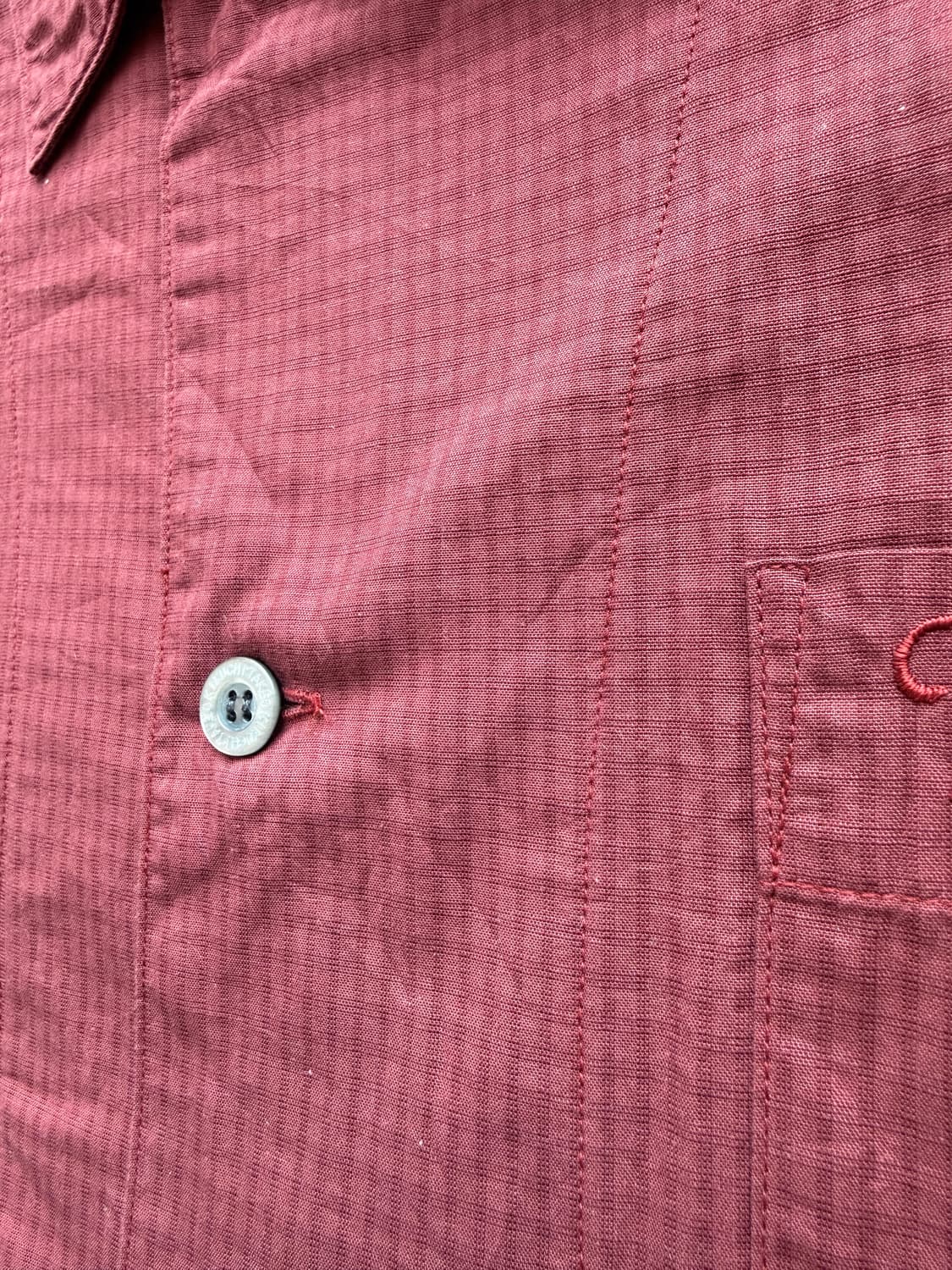 타케오 키쿠치 버건디 라지 셔츠 자켓 상품이미지3