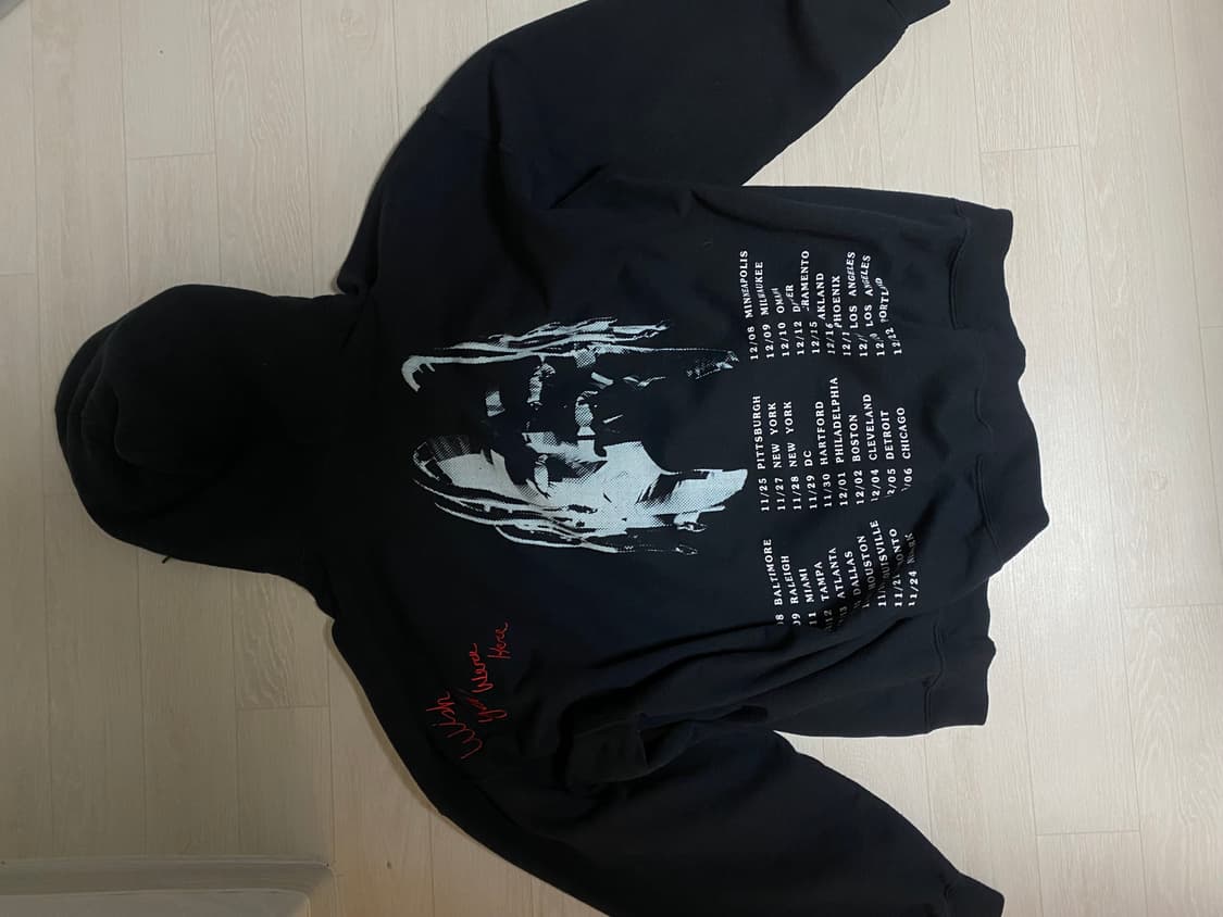 트래비스 스캇 astroworld 투어 머천 후드 xxl 상품이미지2
