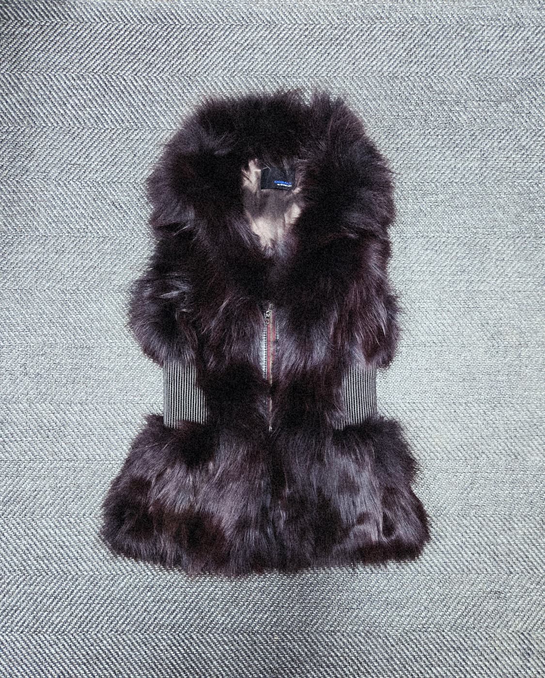 코발트바이크리스한  폭스퍼가죽 베스트 여우털조끼 66-77 상품이미지1
