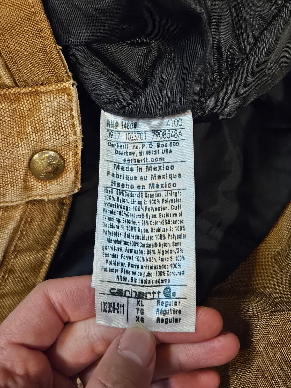 칼하트 풀스윙 덕캔버스 워크자켓 상품이미지5