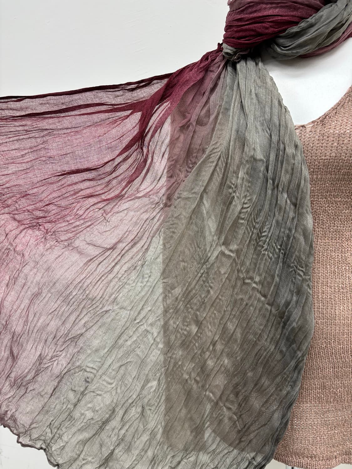 버건디 그레이 머플러 상품이미지3