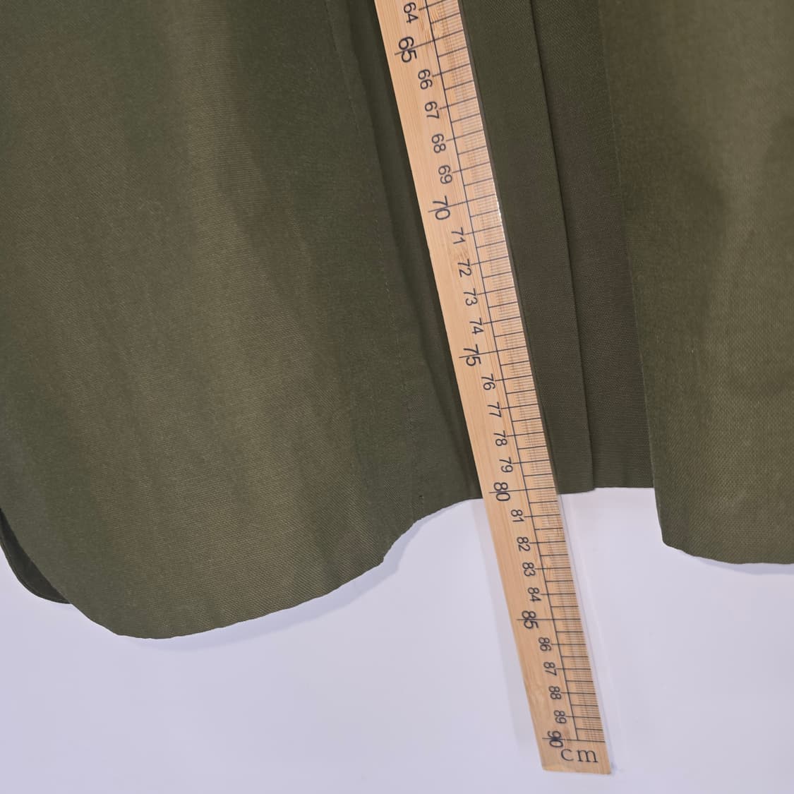 KUHO 카키색 롱 셔츠 코트 상품이미지5