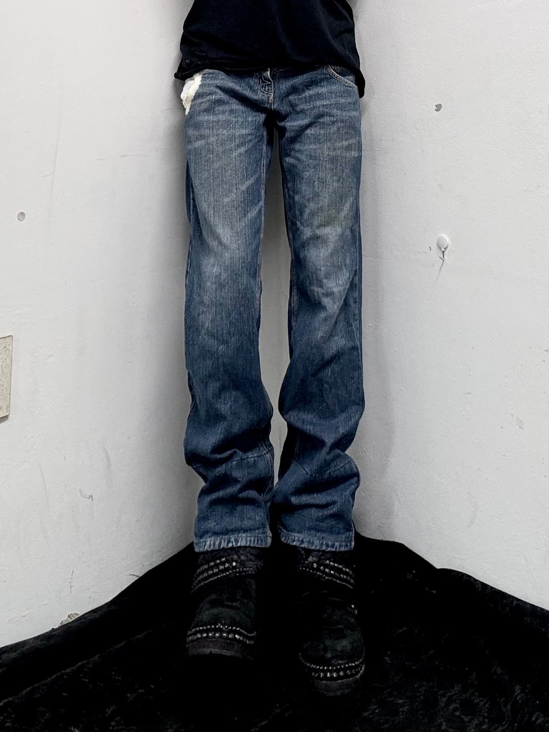 “Vintage” Double Belt Check Detail Y2K P 상품이미지7