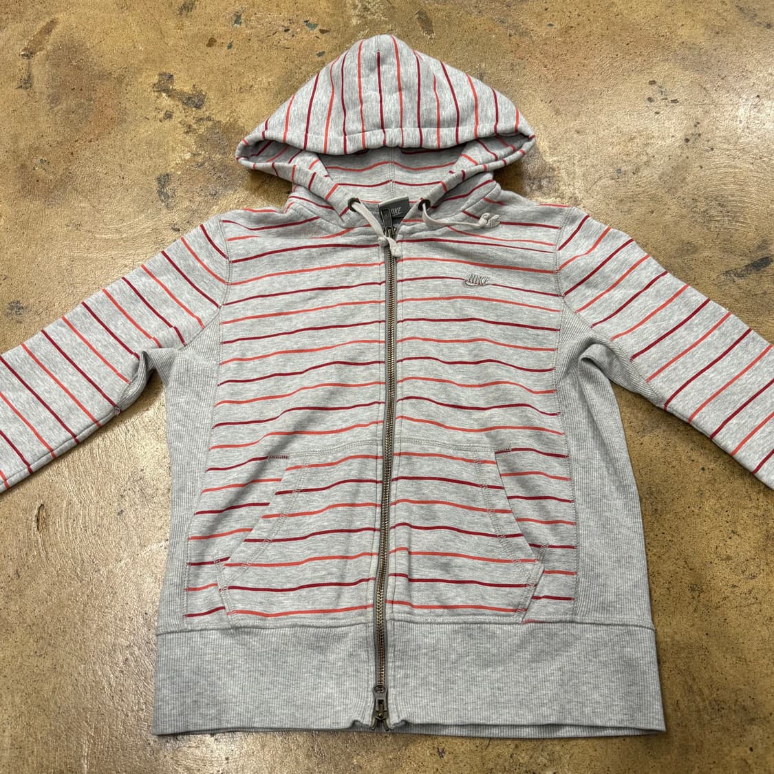 [정품/M] 나이키 스트라이프 후드집업 회색 b16 상품이미지3
