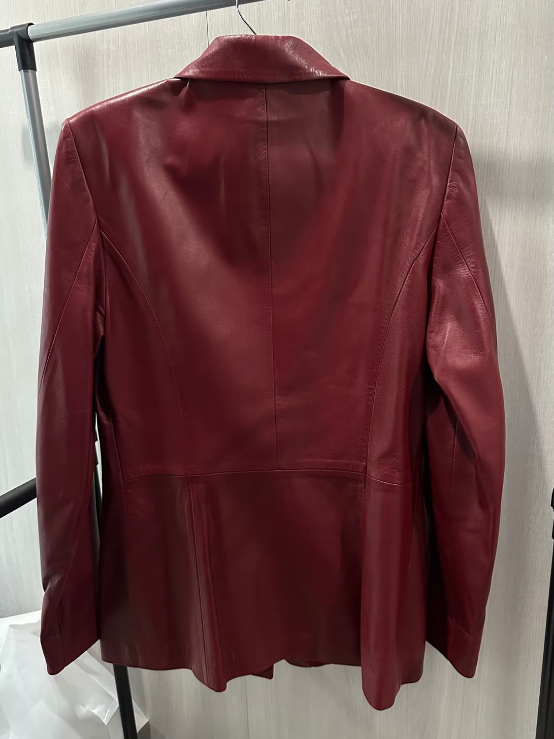 빈티지 이태리 레드 가죽자켓 상품이미지2