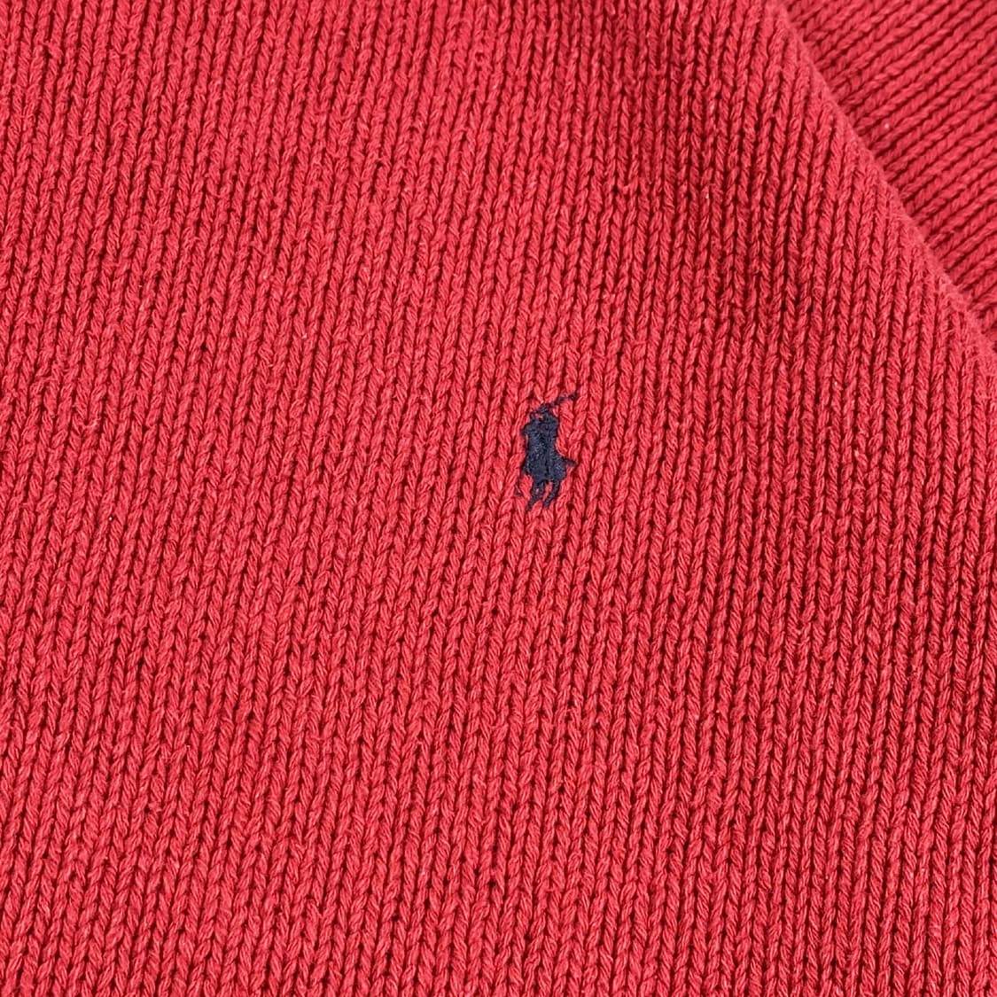 폴로 랄프로렌 포니 레드 코튼 니트 (XL) 상품이미지3