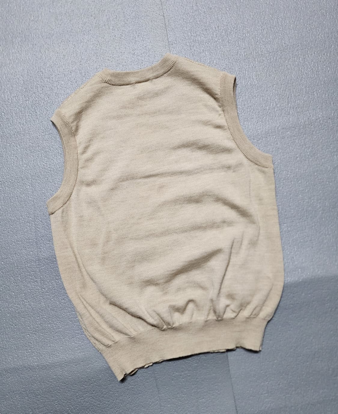 빈티지 서광 라코스테 케이블 니트 베스트 조끼 상품이미지4