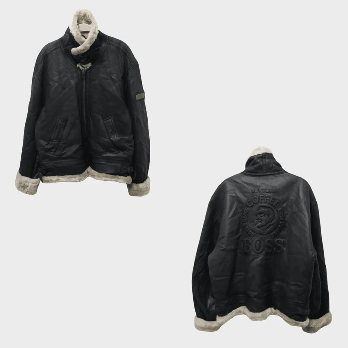 SUNTORY BOSS COFFEE 소가죽 무스탕 자켓 64768 상품이미지2