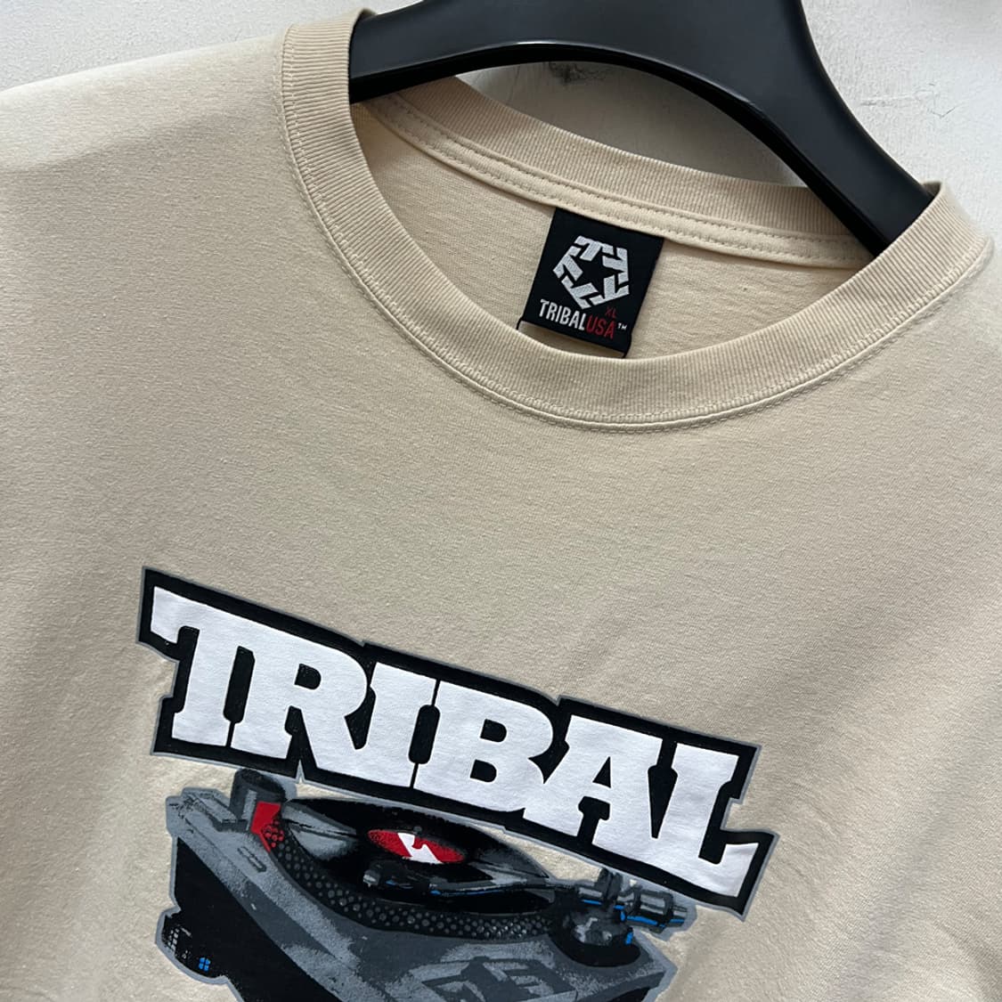 TRIBAL USA 턴테이블 그래픽 빈티지 반팔티 XL 상품이미지3