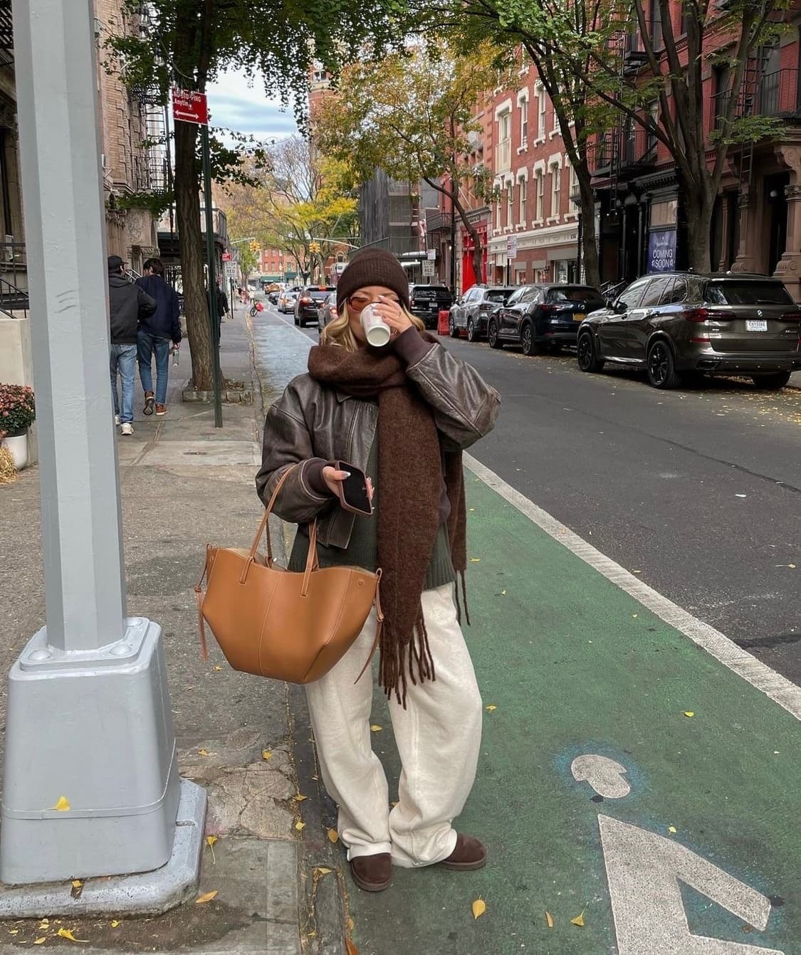 USA 딥 브라운 brown fleece 플리스 비니 상품이미지5