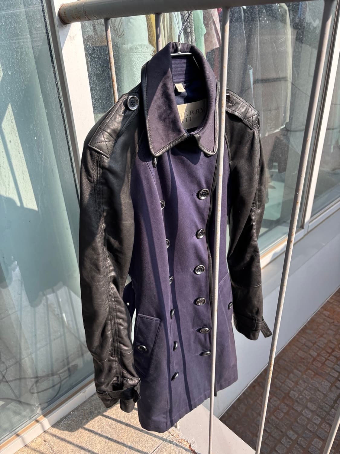 Vintage Burberry Leather Trench Coat 상품이미지1