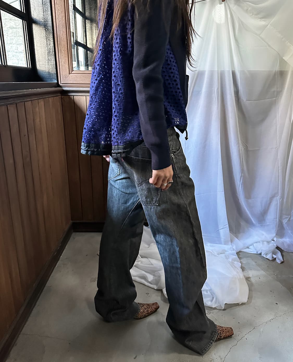 LEVI'S engineered regular black jeans 상품이미지3