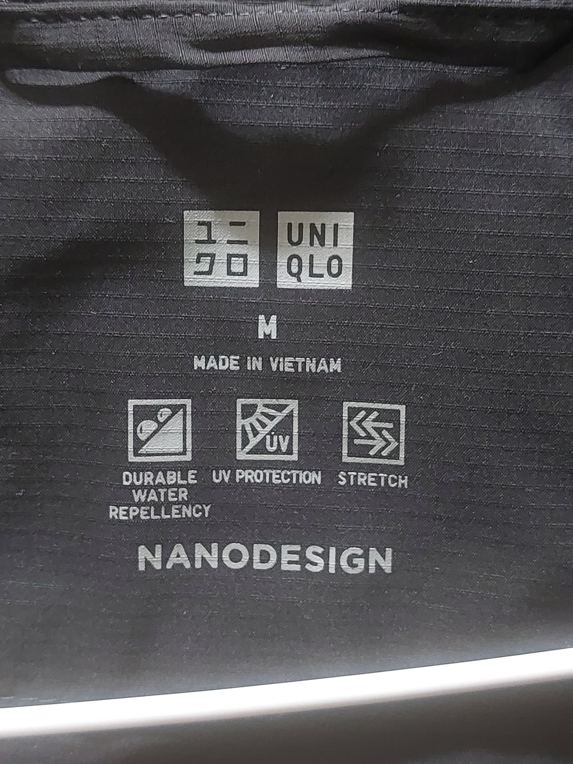 유니클로 포켓터블 uv protection 프로텍션 파카 블랙 m / 해 상품이미지5