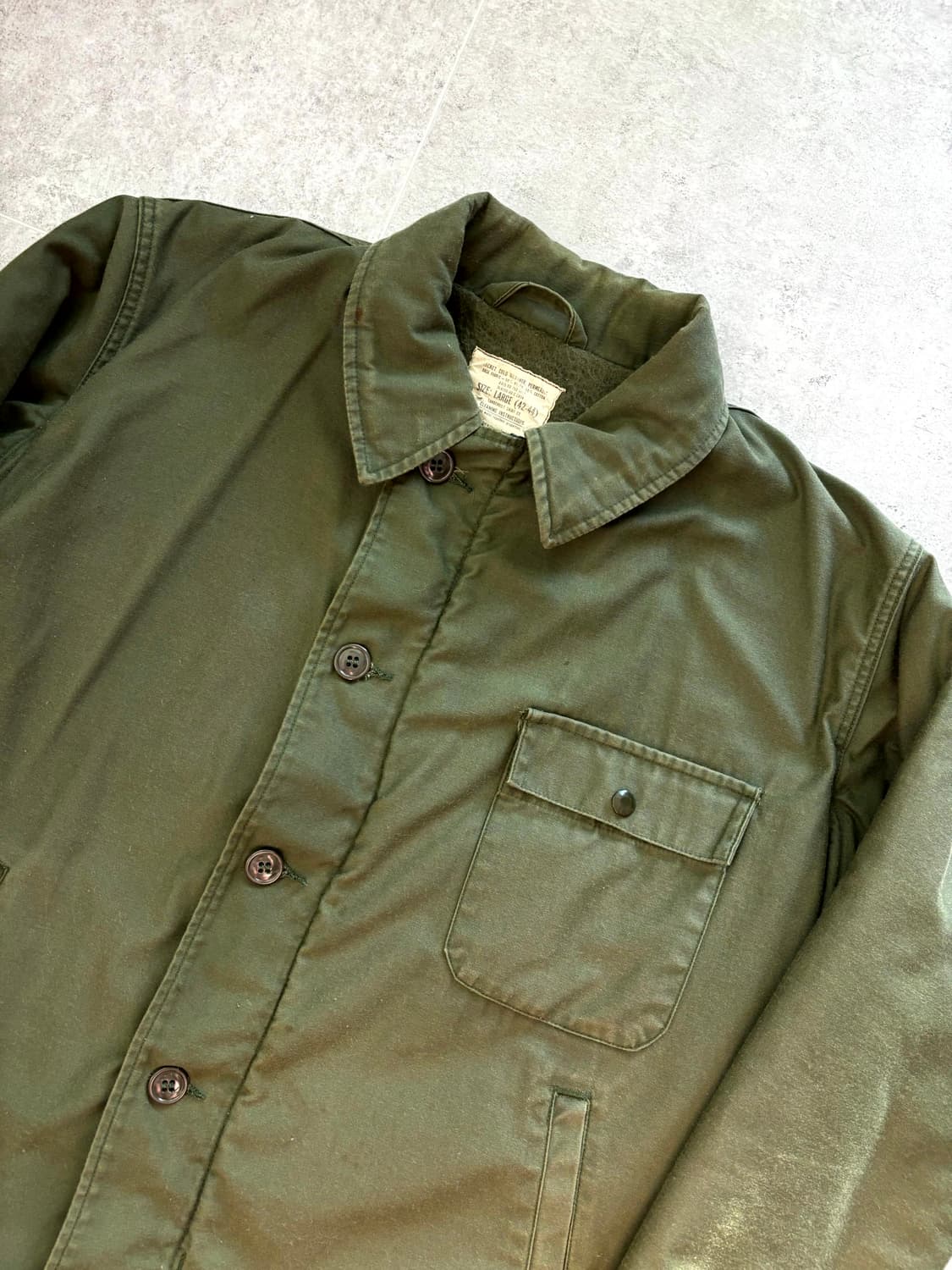 80's 미 해군 A-2 덱 자켓 L(~105) 상품이미지2