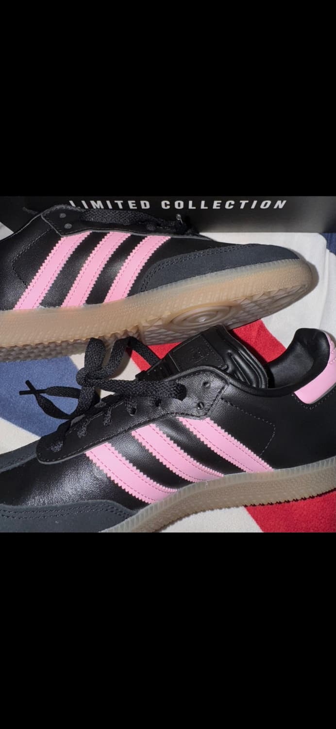 (미착용풀박스) 아디다스 삼바 인터마이애미 CF 인도어 메시 블랙 핑크 상품이미지1