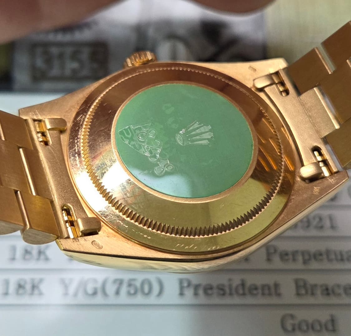 롤렉스 데이데이트 18238 헐크 18K올금통 바게트&다이아 (감정서 포 상품이미지5