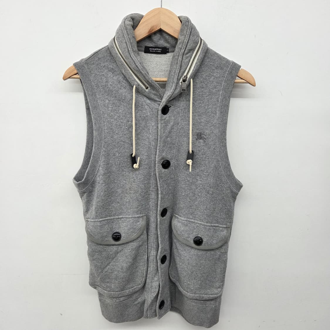 버버리 블랙라벨 후드 조끼 그레이 남m 상품이미지2